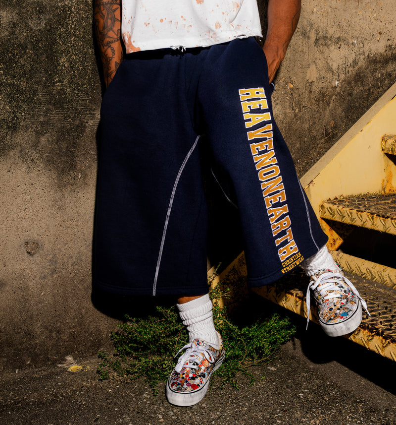 Navy 3/4 Shorts