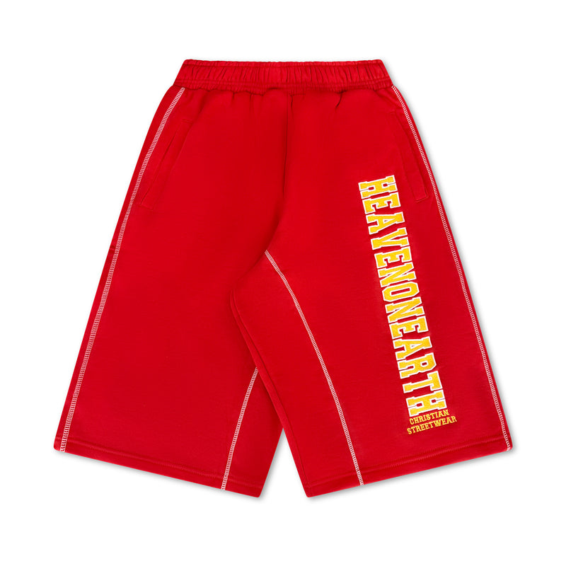 Red 3/4 Shorts